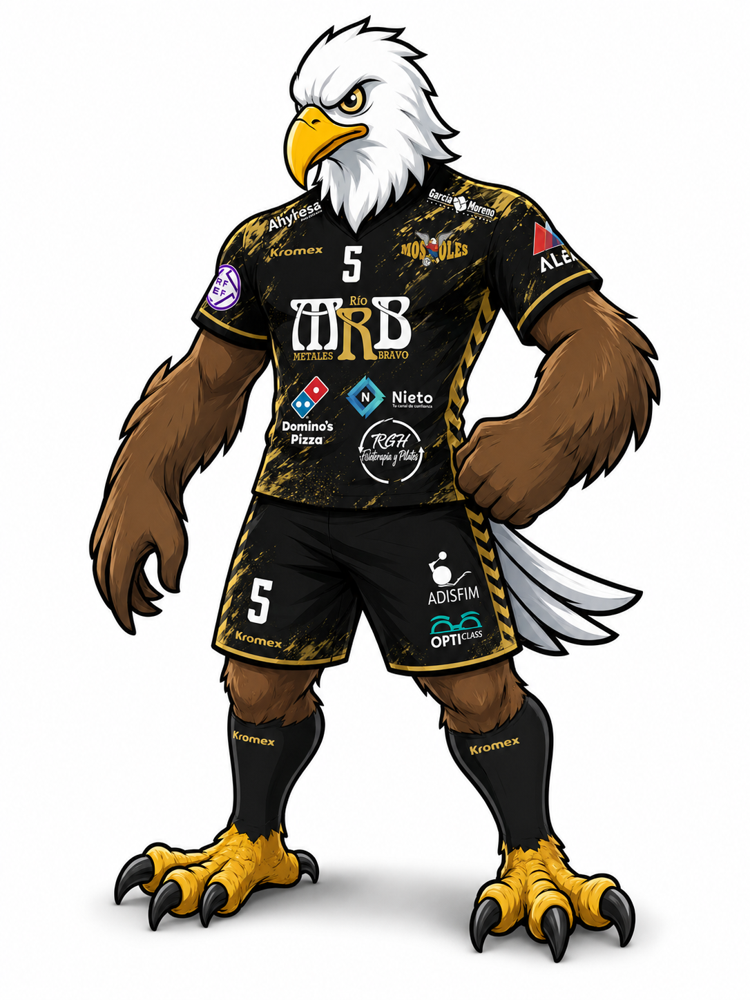 Águila, mascota del FSF Móstoles